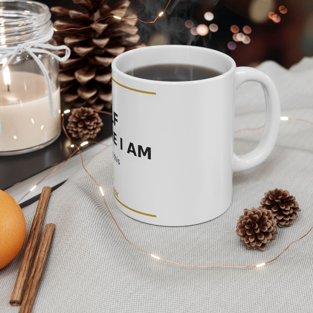 I Golf Therefore I Am funny golf coffee mug — product photo 3