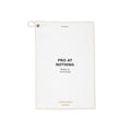 Pro At Nothing golf towel — flat product view with brass grommet