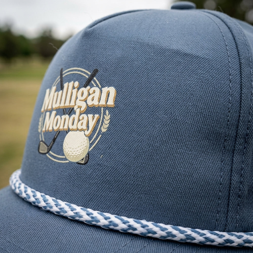Mulligan Monday rope hat — lifestyle photo