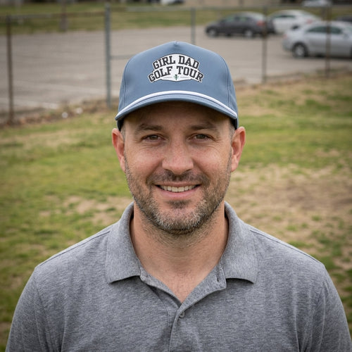 Girl Dad Golf Tour rope hat — worn by a golf dad