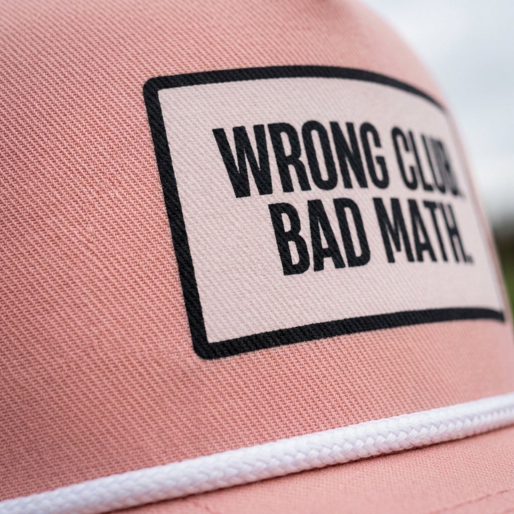 Wrong Club. Bad Math. rope hat — worn by a golfer