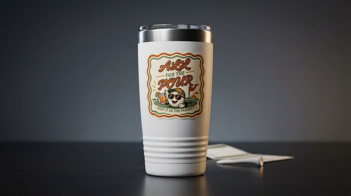 Grip It & Sip It 20oz insulated golf tumbler — lifestyle photo 2