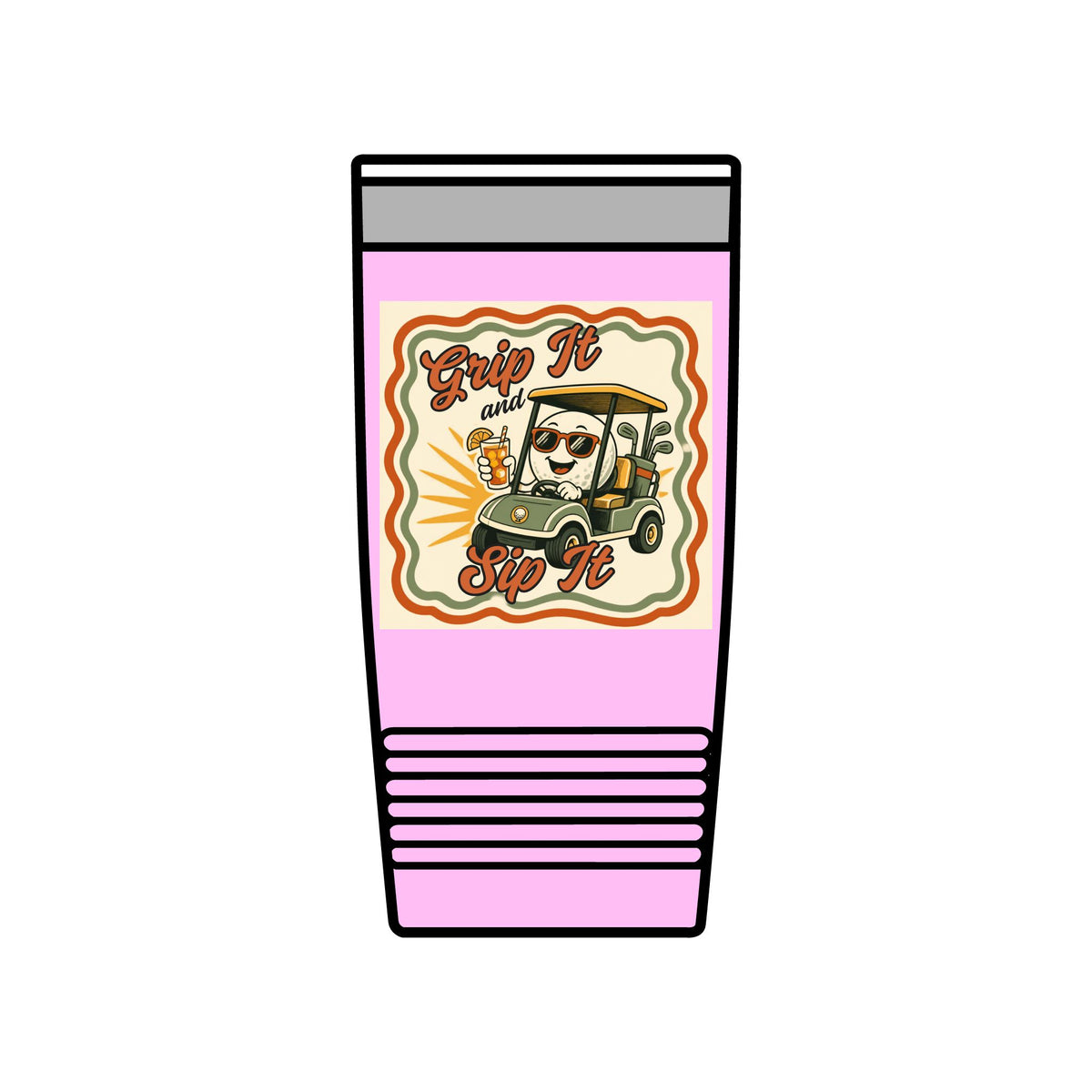Grip It & Sip It 20oz insulated golf tumbler — Light Purple
