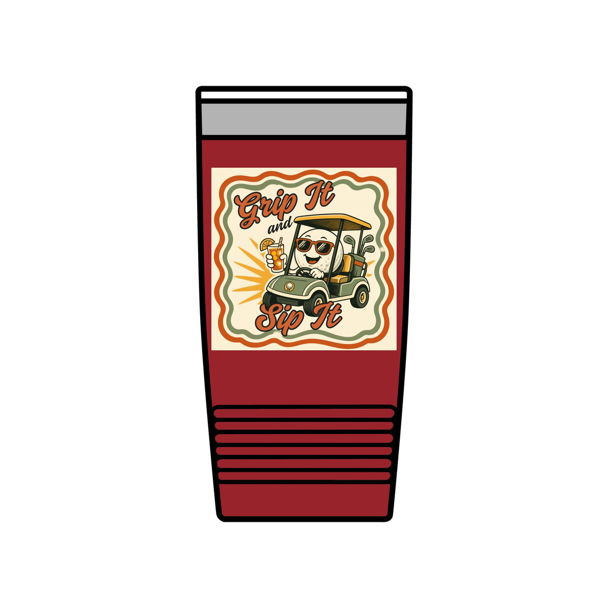 Grip It & Sip It 20oz insulated golf tumbler — Maroon