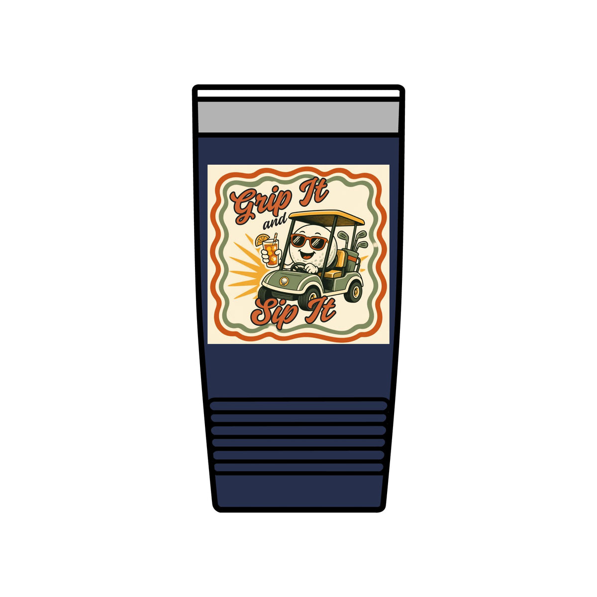 Grip It & Sip It 20oz insulated golf tumbler — Navy