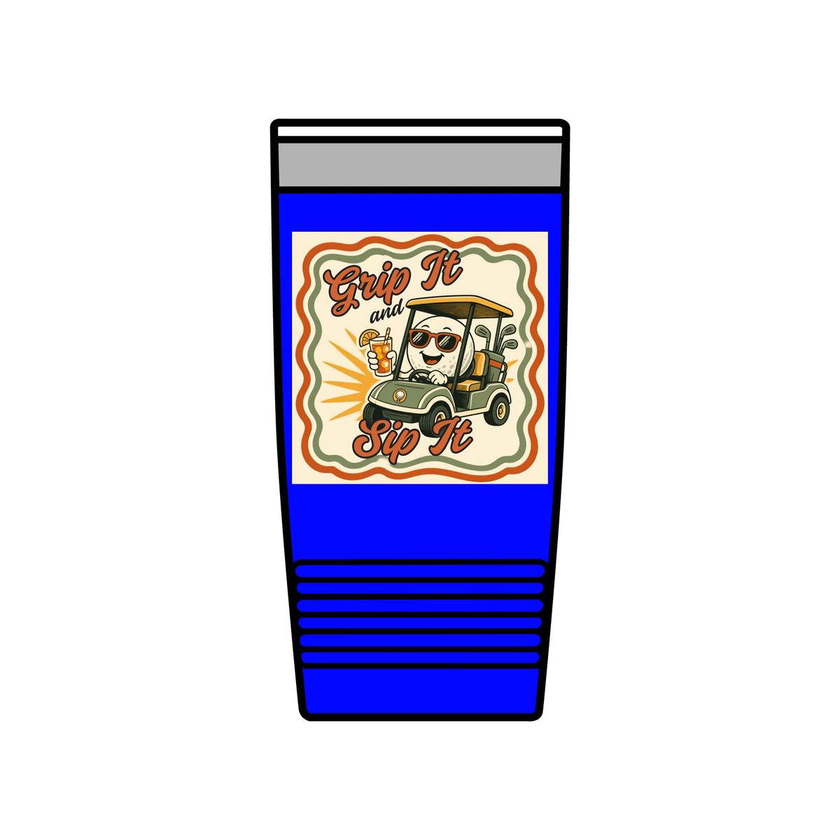 Grip It & Sip It 20oz insulated golf tumbler — Royal Blue