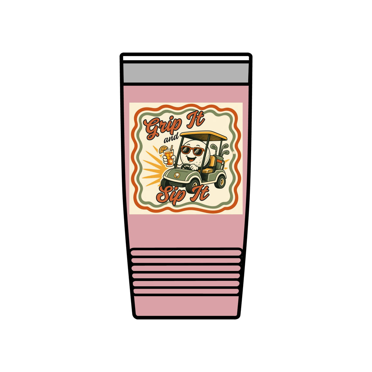 Grip It & Sip It 20oz insulated golf tumbler — Pink