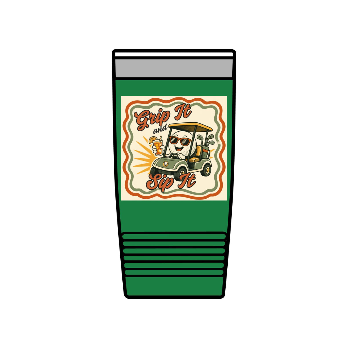 Grip It & Sip It 20oz insulated golf tumbler — Green