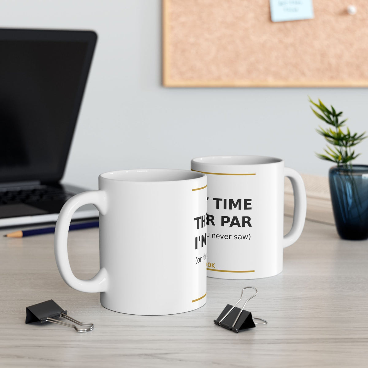 The Only Time I'm Under Par funny golf coffee mug — product photo 5