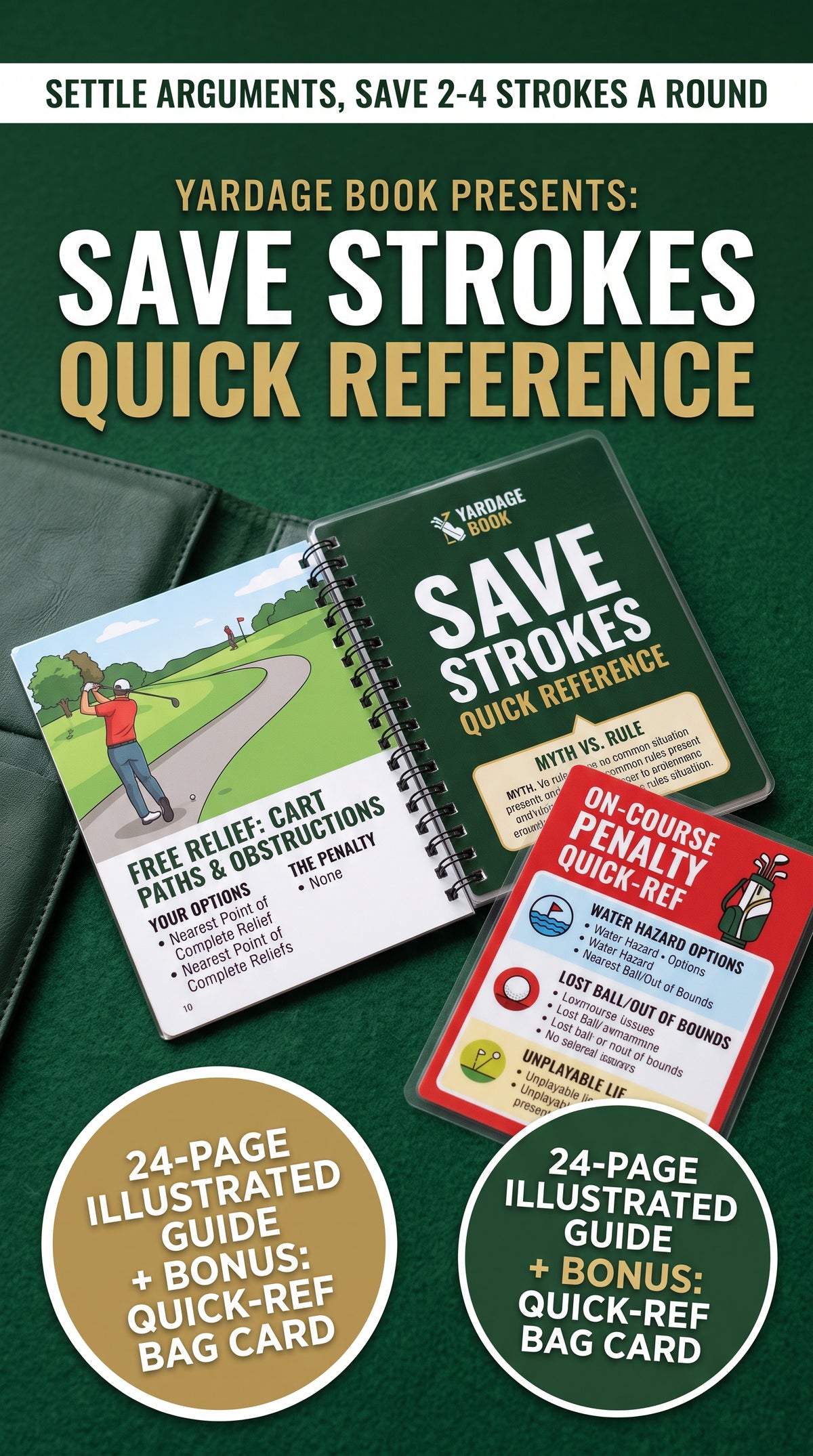Save Strokes: Golf Rules Quick Reference — digital guide cover