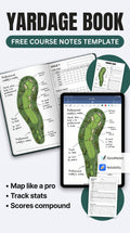 Course Notes Template yardage book — digital guide cover
