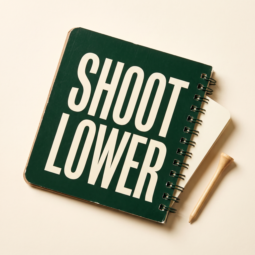 Shoot Lower Without Getting Better — course management guide booklet with folded decision card