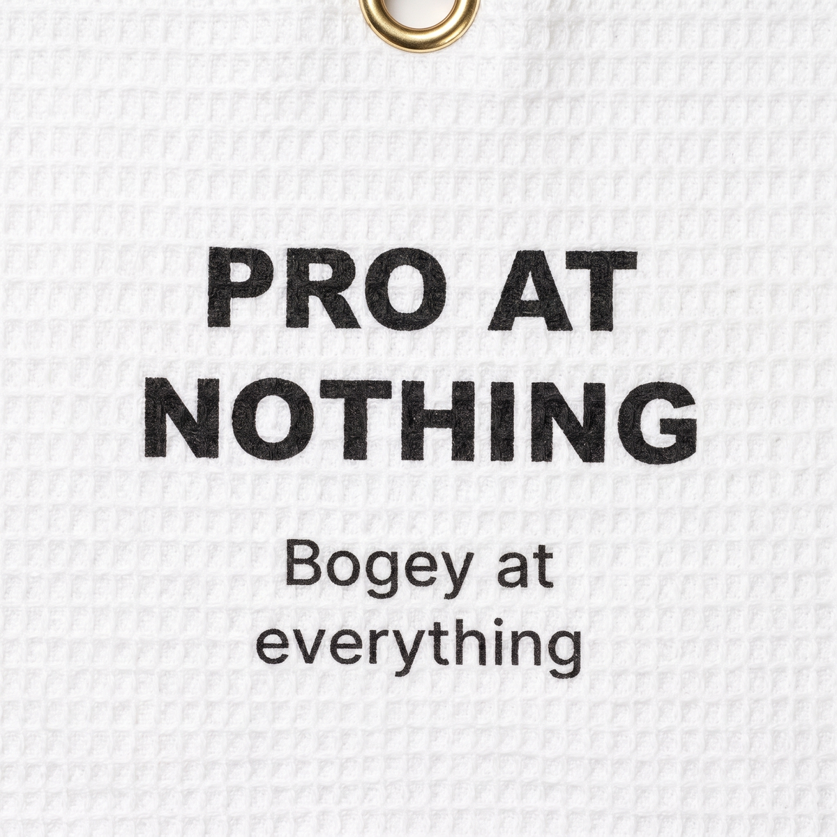 Pro At Nothing golf towel — print close-up (cart drawer thumbnail)